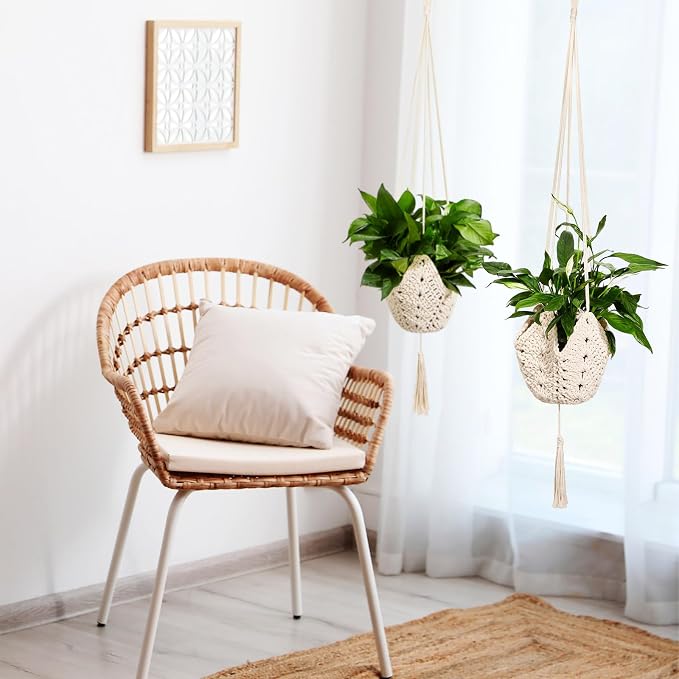Shappy 3 Pack Boho Macrame Plant Hanger - Image 6