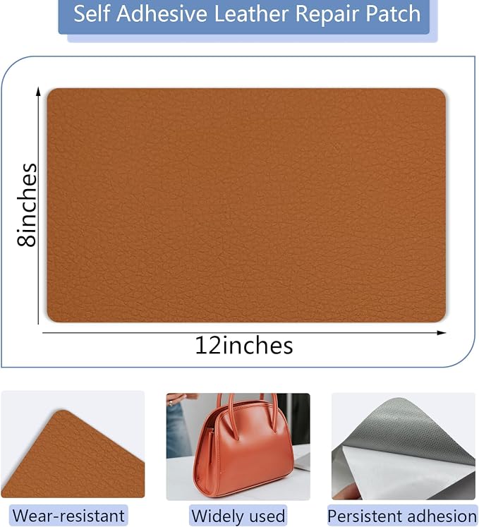 Self Adhesive Leather Repair Patch, 8×12 Inch Sofa Leather Repair Patch - Image 2