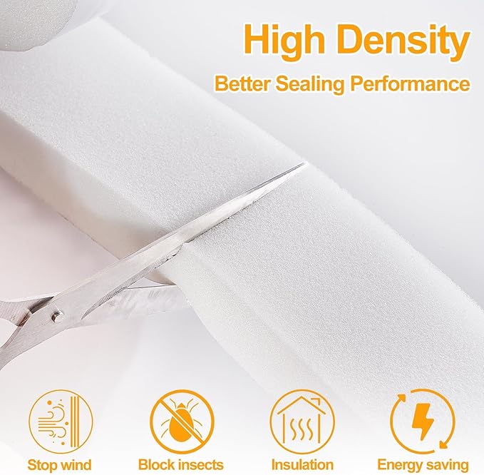 High Density Foam Tape Air Conditioner Window Seal, 2x1 Inch Thick Foam Stripe - Image 2
