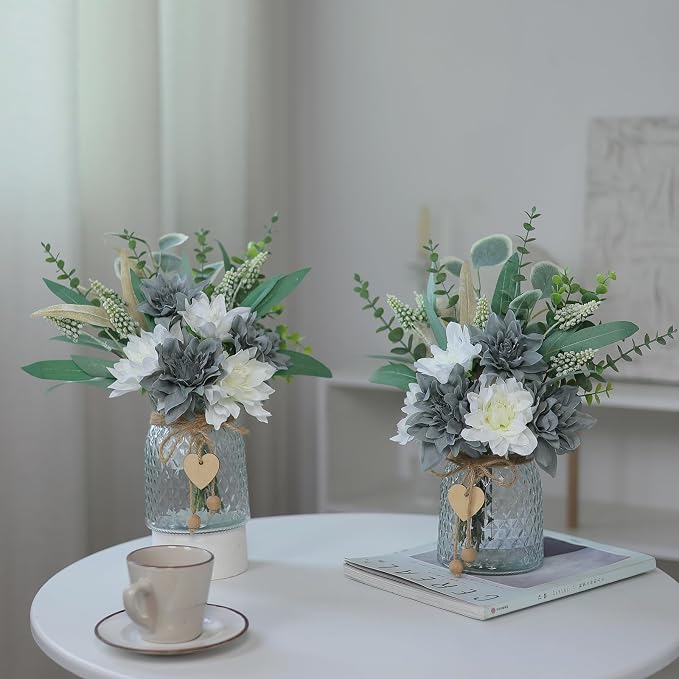 14.5" Artificial Dahlia Flowers - Image 5