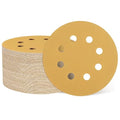 HARFINGTON 200Pcs 5Inch Sanding Discs 600Grit Yellow Aluminum Oxide 8 Hole | by HARFINGTON