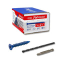 1/4 x 1-3/4" Countersunk Phillips Flat Head Blue Concrete Screw Anchors by Unknown