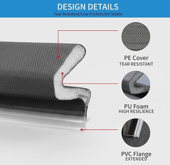 26FT Weather Stripping Door Seal, V-Shaped Q Foam, Door Weather Stripping - Image 2