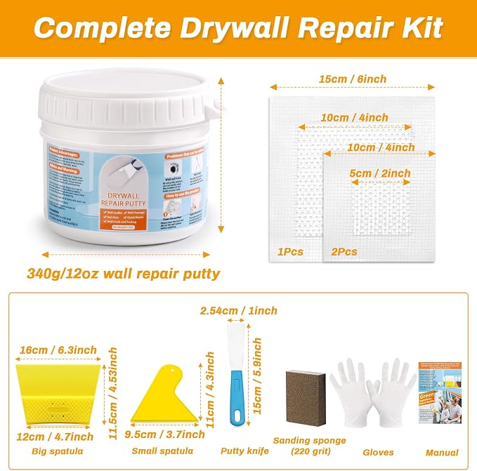 Drywall Repair Kit, Wall Surface Hole Patch Repair Kits - Image 3