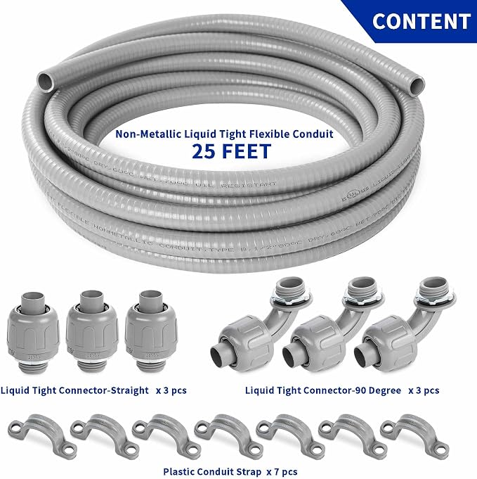 Yariwiz Flexible Electrical Conduit Liquid Tight PVC Conduit Kit - Image 5