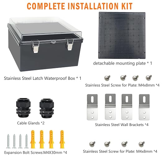 Electrical Junction Box, IP67 Waterproof Outdoor Box ABS Plastic Enclosure - Image 6