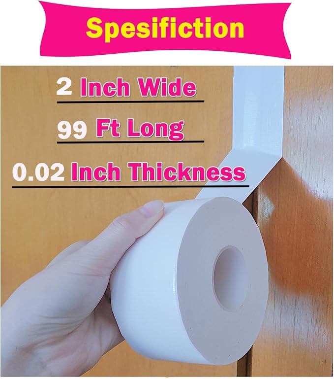 WENSSKKU White Window Weather Sealing Tape, Waterproof Window AC Air - Image 6