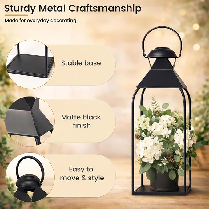 Decorative Metal Lanterns Indoor Outdoor, Wedding & Christmas, Party Decoration - Image 4