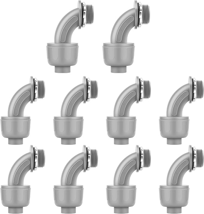 10 PCS 3/4" Liquid Tight Connector NPT Non-Metallic by Unknown