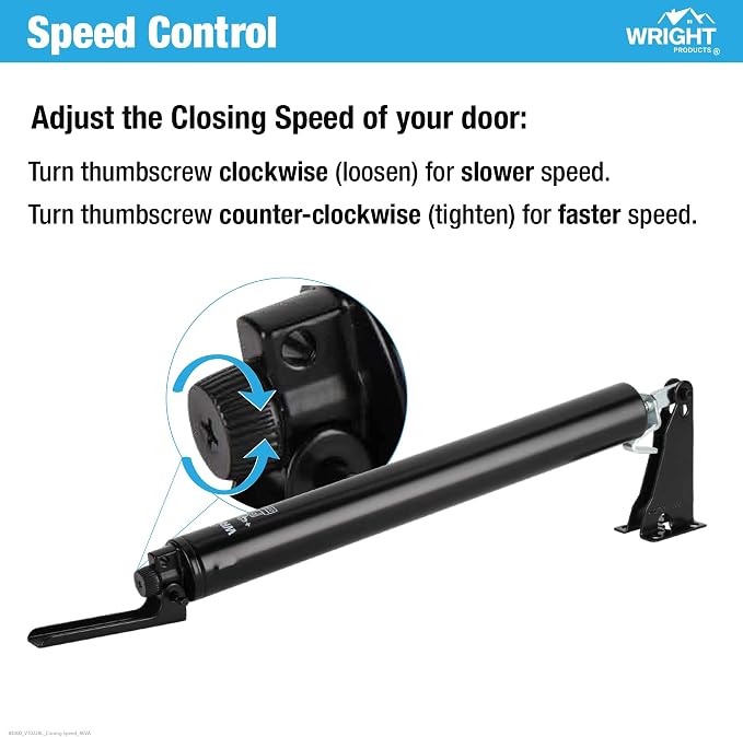 Wright Products Standard Duty Pneumatic Screen & Storm Door Closer – Adjustable - Image 4