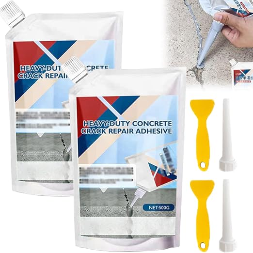 Heavy-Duty Concrete Crack Repair Adhesive, Self Leveling Concrete Crack Filler by Hixako