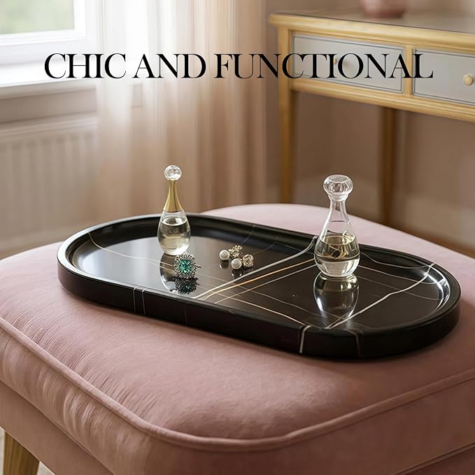 Natural Black Marble Tray, Catchall - Image 6