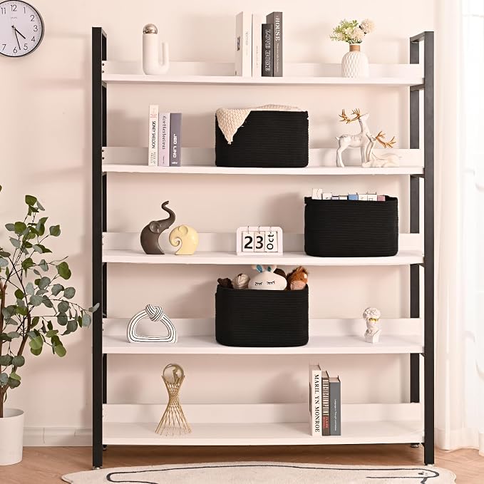 ICERZCZ Black Storage Baskets for Organizing Shelves, Toy Basket for Nursery - Image 2