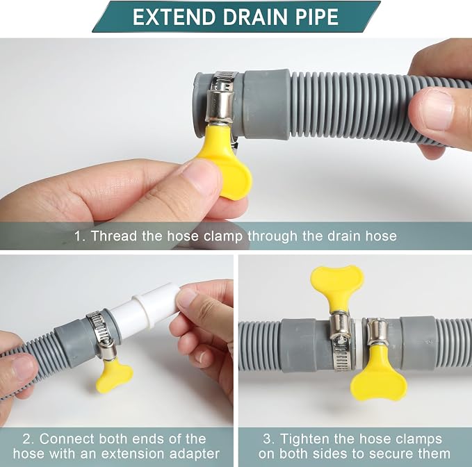 4.9FT Washing Machine Drain Hose Extension Kit - Image 6
