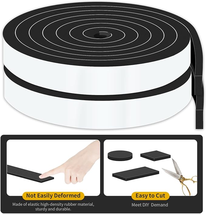 Weather Stripping, High Density CR, Strong Adhesive, 1 in x 3/8 in x 13Ft | - Image 6