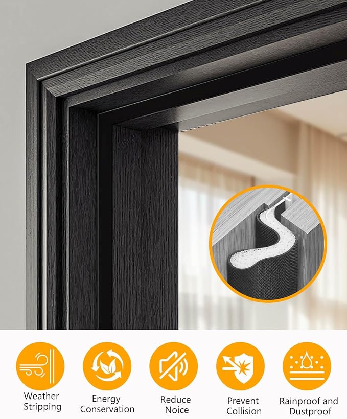 40FT Weather Stripping Door Seal: Sound Proof Draft Blocker Kerf Weather - Image 6