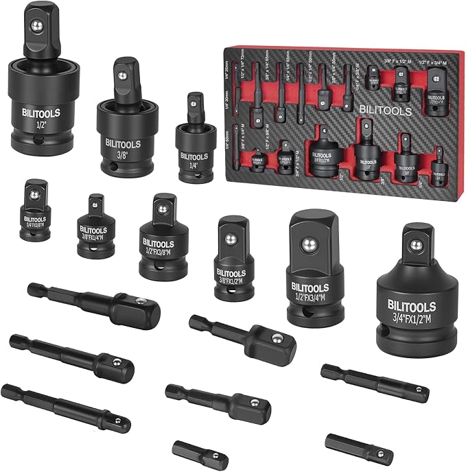 BILITOOLS 17-Piece Impact Socket Adapter Set by BILITOOLS