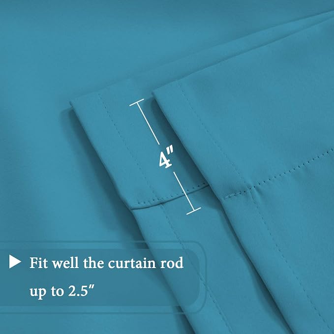 H.VERSAILTEX Blackout Tie Up Curtain Energy Efficient Window Shades Adjustable - Image 6