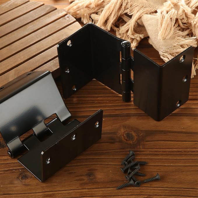 MIVIDE 4 Pack Offset Hinges Black Expandable Door Hinges, 3.5" Inch - Image 5