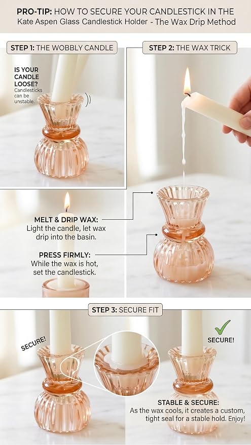 Kate Aspen Glass Taper Candle Holder Set of 6 - Image 3