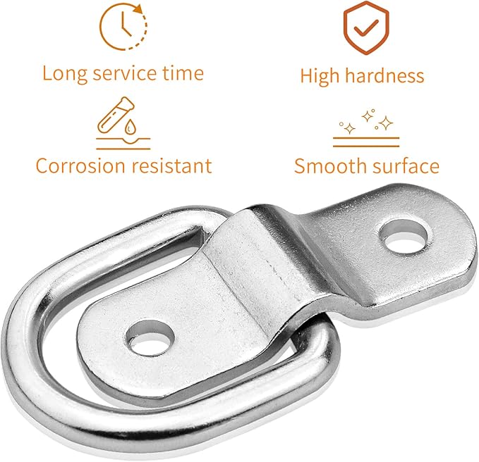D-Ring Tie Downs Anchor1/4” Heavy Duty Surface Floor Mount Lashing Rings 2400 - Image 3