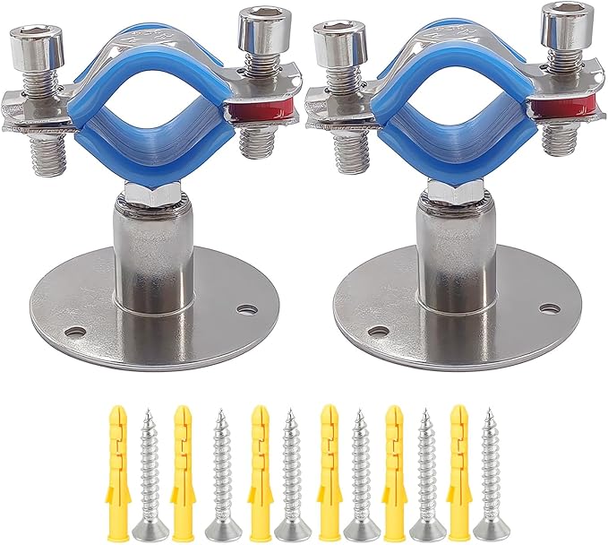 2PCS Wall Mount Ceiling Mount Pipe 304 Stainless Steel Pipe Supports Pipe by RITUIPIOPIPESTRAP