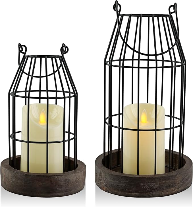 Farmhouse Lantern Decor Rustic Home Decor Lantern by VIVIRENOIR