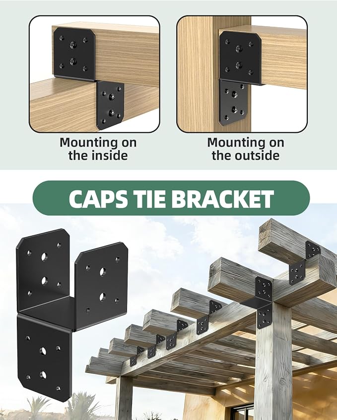 Heavy Duty Angle Brackets for 4x4, 4x6 Post, and Outdoor Crafts Woodworking - Image 5