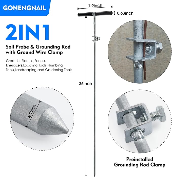 2in1 Soil Probe & Grounding Rod - Image 2