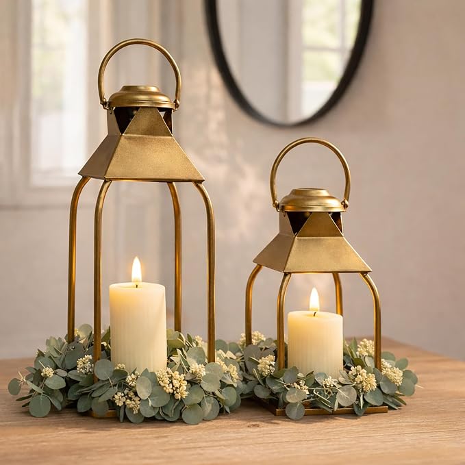 Decorative Metal Lanterns Indoor Outdoor, Candle Holder by ZLFart