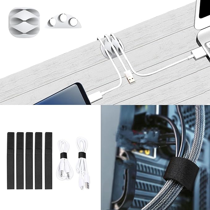 ENONCI Cable Raceway Kit 154in Under Desk Wire Cover Organizer 10-Pack | - Image 4