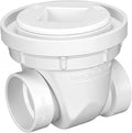 1 Pcs 1-1/2 Inch Backwater Valve White PVC Drain Backflow Preventer by Innconee