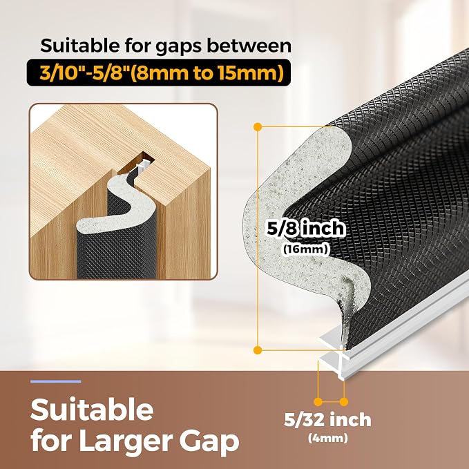 Weather Stripping Door Seal, 60 FT Kerf Foam Strip - Image 4