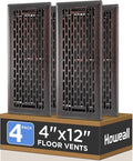 Howeall 4x12 Inches 4 Pack Heavy Duty Walkable Floor Register by Howeall