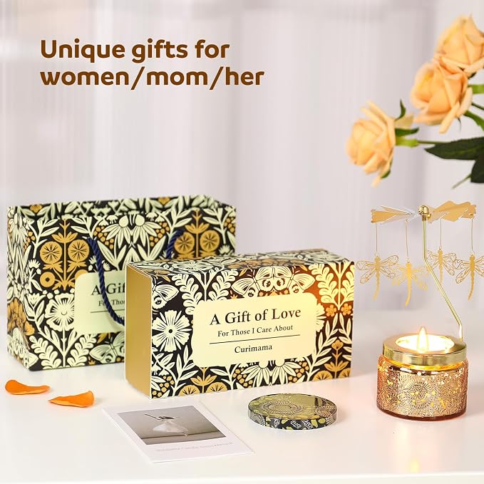 Curimama Rose Dragonfly Rotating Candle Gift - Image 5