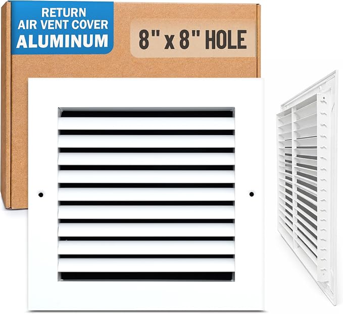 Fits 8x8 Hole | Aluminum Return Air Grille by Handua | Vent Cover Grill by Handua