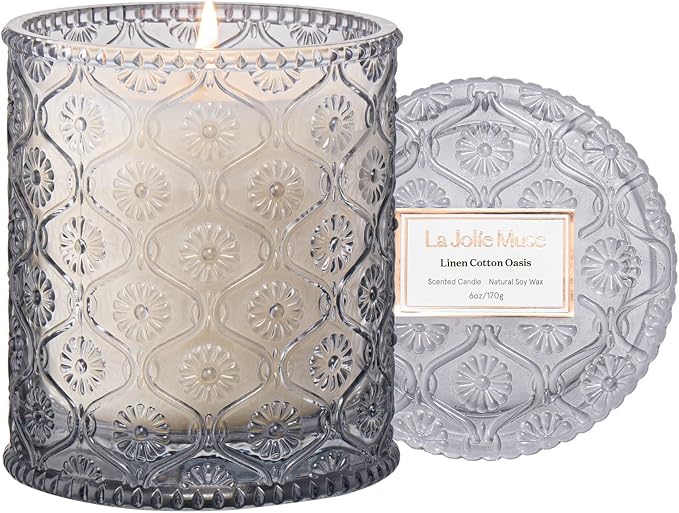 LA JOLIE MUSE Linen Cotton Clean Scented Candles by LaJol%C3%ADeMuse