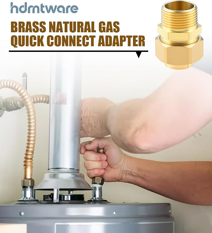 2PCS 3/4" CSST Male NPT Pipe Brass Fitting Gas Pipe Adapter | CSST Tubing - Image 6
