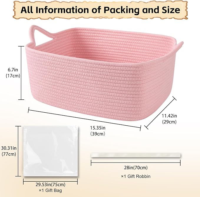 OIAHOMY 19L Woven Basket, Gift Basket Empty - Image 2