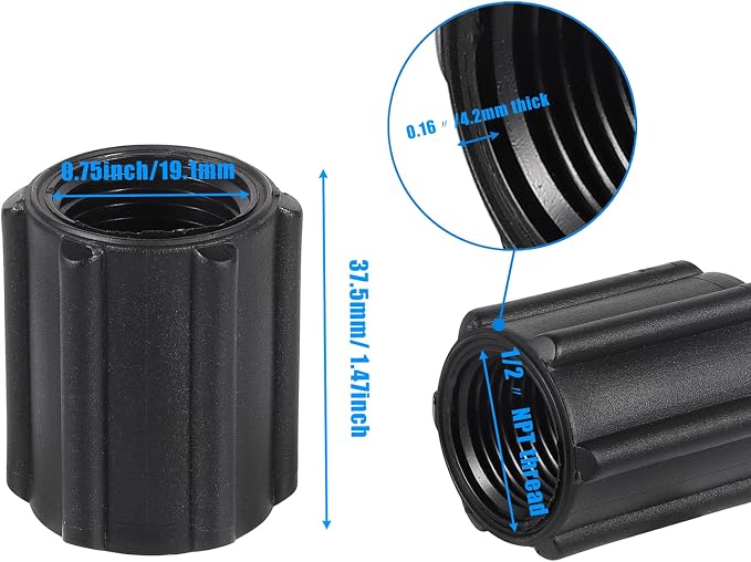 10 Pcs 1/2 Inch Double Female Thread Coupling Sprinkler Pipe | Sprinkler System - Image 2