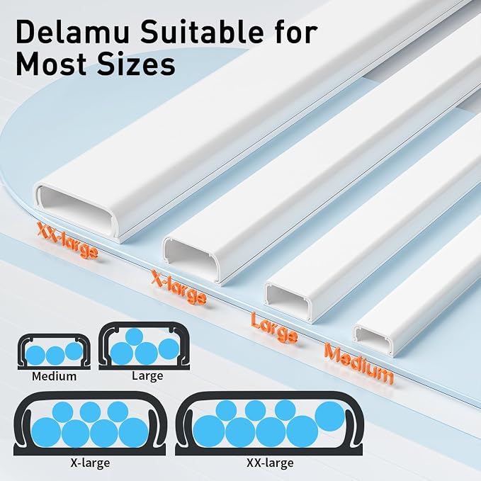 Delamu TV Cord Hider, Cord Covers - Image 7