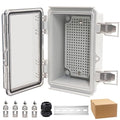 Waterproof Electrical Box, IP67 Junction Box Stainless Steel Latch Hinged Clear by YETLEBOX