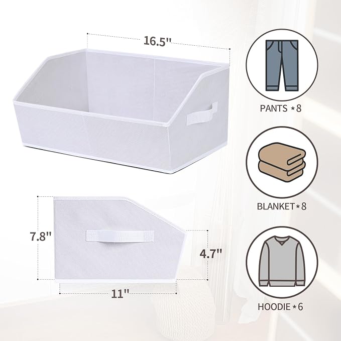 Closet Baskets for Shelves Trapezoid - Image 2