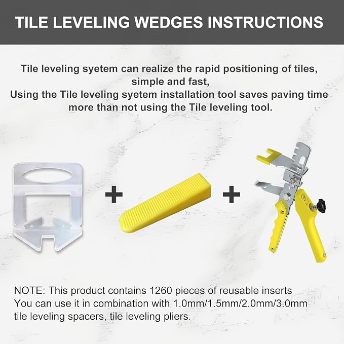 Tile Leveling Wedges 1260 pieces Reusable Tile Leveler System - Image 5