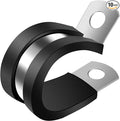 2 Inch Wire Clamp, 10 Pack Stainless Steel Cable Clamp, Rubber Metal Loop by ZIPCCI