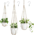 Mkono 3 Pack Macrame Plant Hangers Hanging Planters by Mkono