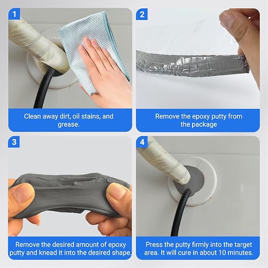 3-Pack Silicone Putty, Non-Hardening Waterproof Sealant, 8.8 oz Total | - Image 5