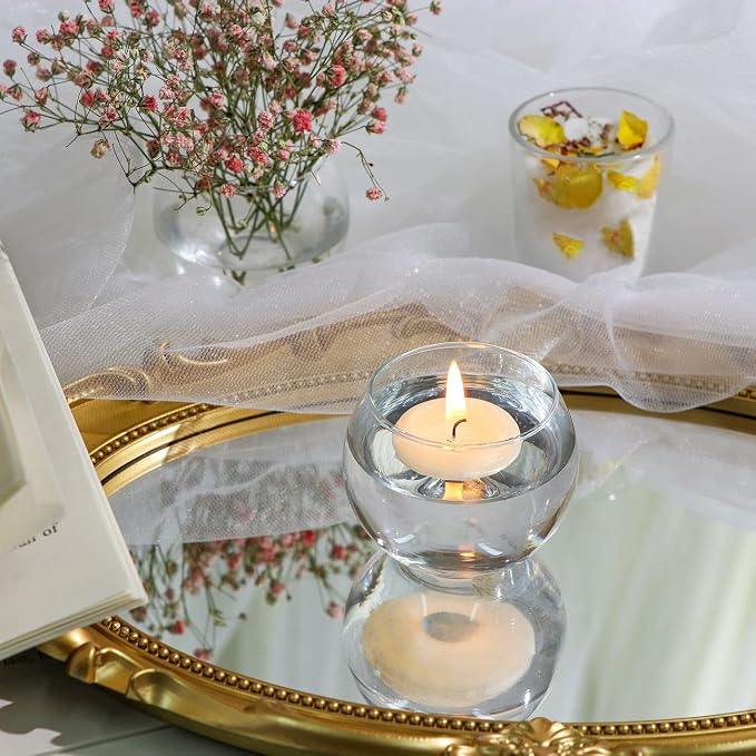 DEVI Clear Glass Votive Candle Holders, Wedding Centerpieces - Image 4