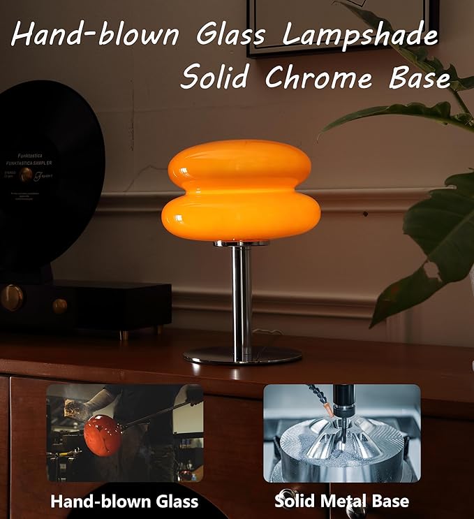 Glivpny Mushroom Table Lamp, Mid Century Modern Decor Lamp | Cool Desk Lamps - Image 3