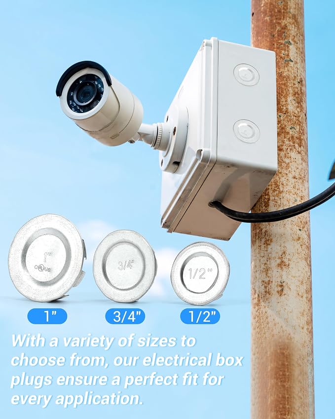 12 Pcs 1 Inch Knockout Plugs for Electrical Box Conduit Openings | Knockout - Image 5